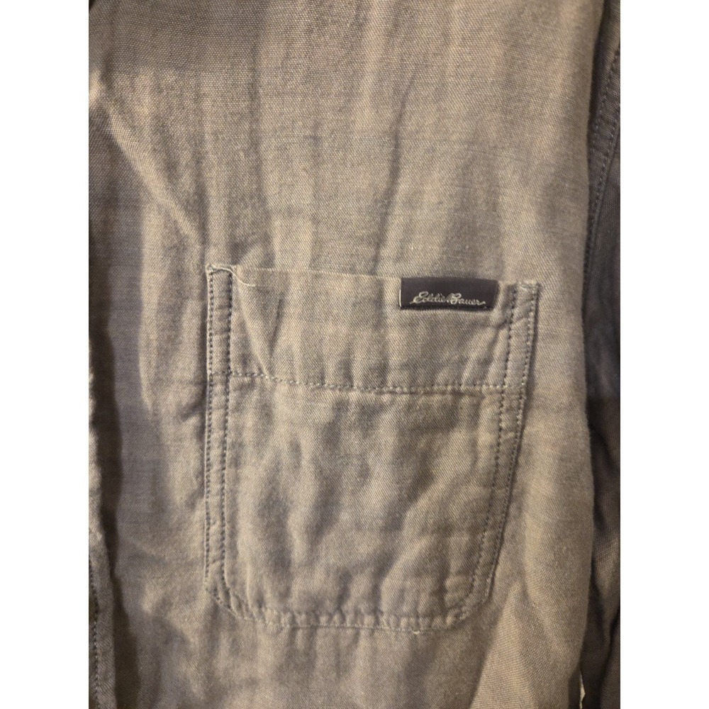 Eddie Bauer Shirt Mens Large Classic Fit Long Sleeve Button Up gray Casual - Picture 2 of 5